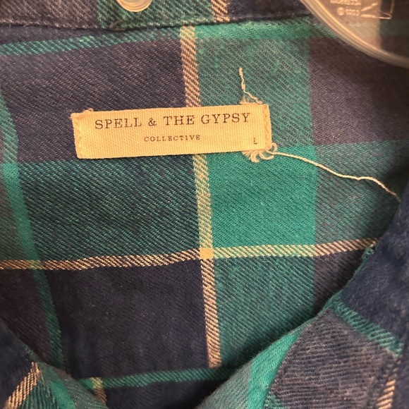 Spell Maverick Flannel shirt large turquoise - Picture 4 of 4